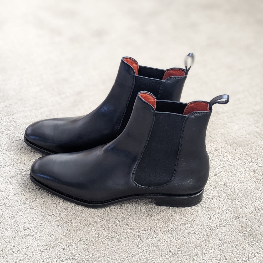 Carmina Black Chelsea Boots NWB